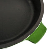 BergHOFF Neo 5pc Cast Iron Oval Dutch Oven Set with 10" Fry Pan, 5qt. & 8qt., Green