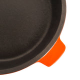 BergHOFF Neo 5pc Cast Iron Oval Dutch Oven Set with 10" Fry Pan, 5qt. & 8qt., Orange
