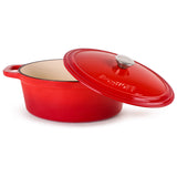 BergHOFF Neo 4pc Cast Iron Cookware Set, 5qt. & 8qt., Red