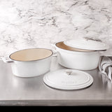 BergHOFF Neo 4pc Cast Iron Cookware Set, 5qt. & 8qt., White