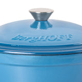BergHOFF Neo 4Pc Cast Iron Cookware Set, 5qt. & 7qt. Dutch Ovens, Matching Lids, Blue