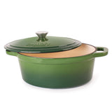 BergHOFF Neo 4pc Cast Iron Cookware Set, 5qt. & 8qt., Green