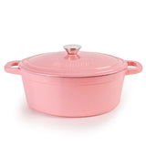BergHOFF Neo 4Pc Cast Iron Cookware Set, 5qt. & 8qt. Dutch Ovens, Matching Lids, Pink