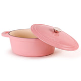BergHOFF Neo 4Pc Cast Iron Cookware Set, 5qt. & 8qt. Dutch Ovens, Matching Lids, Pink