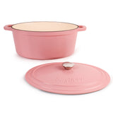 BergHOFF Neo 4Pc Cast Iron Cookware Set, 5qt. & 8qt. Dutch Ovens, Matching Lids, Pink