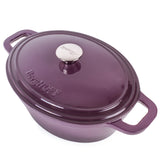 BergHOFF Neo 4pc Cast Iron Cookware Set, 5qt. & 8qt., Purple
