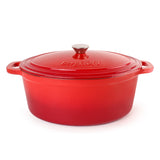 BergHOFF Neo 4Pc Cast Iron Cookware Set, 5qt. & 8qt. Dutch Ovens, Matching Lids, Red
