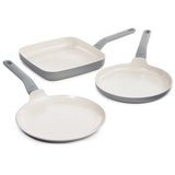 BergHOFF Balance 3Pc Nonstick Ceramic Specialty Cookware Set, Recycled Aluminum, Moonmist