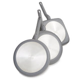 BergHOFF Balance 3Pc Nonstick Ceramic Specialty Cookware Set, Recycled Aluminum, Moonmist
