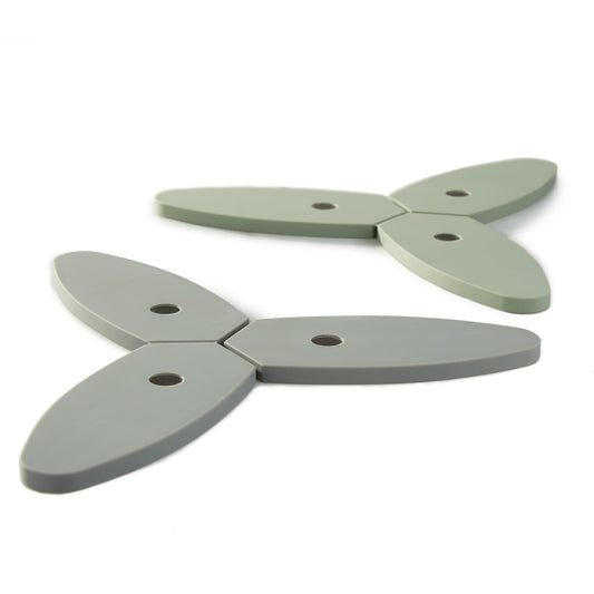 BergHOFF Leo 2Pc Foldable Magnetic Trivet Set, Moonmist & Sage