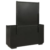 Leandro 8-Drawer Bedroom Dresser with Mirror Burnished Black