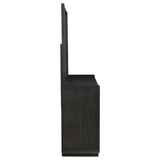 Leandro 8-Drawer Bedroom Dresser with Mirror Burnished Black