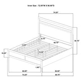 Hendricks California King Panel Headboard Platform Bed Light Oak