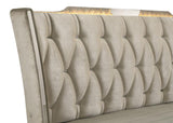 Lorient Eastern King LED Upholstered Bed Ivory and Camel