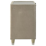 Lorient 2-drawer LED Nightstand with USB Ivory and Camel