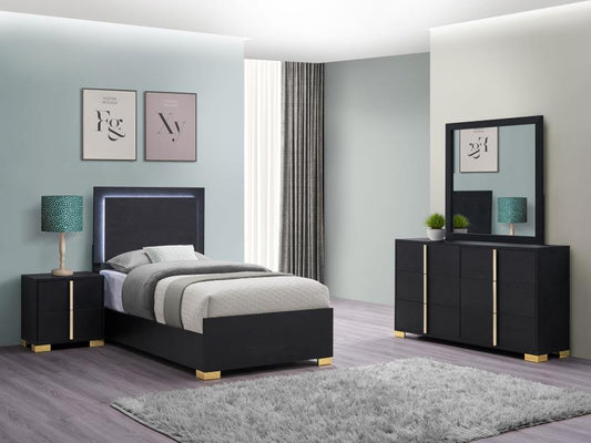 Marceline 4-Piece Twin Bedroom Set Black