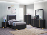 Marceline 5-Piece Twin Bedroom Set Black