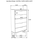 Henderson 5-Drawer Chest Medium Oak