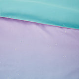 Glitter Ombre 4-Piece Comforter or Duvet Cover Set, Aqua