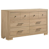 Arielle 5-Piece Queen Upholstered Bedroom Set Light Oak