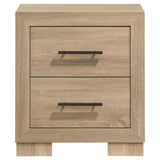 Arielle 2-Drawer Nightstand with Concealed Casters Light Oak