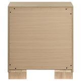 Arielle 2-Drawer Nightstand with Concealed Casters Light Oak