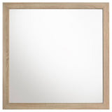 Arielle Dresser Mirror with Wood-Look Frame Light Oak