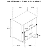 Leanne 2-drawer Sinter Stone Top Nightstand Light Oak