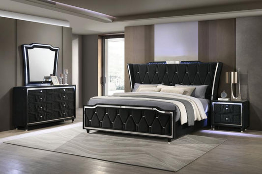 Lorient 5-Piece California King Bedroom Set Black