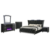 Lorient 4-Piece Queen Bedroom Set Black