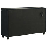 Ravenne 5-piece Velvet Upholstered Queen LED Bedroom Set Black