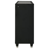 Ravenne 8-drawer Velvet Upholstered LED Dresser Cabinet Black