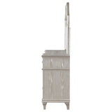 Evangeline 9-drawer Dresser with Mirror Silver Oak