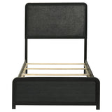 Cavelle 51-inch Upholstered Twin Panel Bed Black
