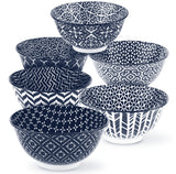 Kook Geometric Ceramic Cereal Bowls, Set of 6