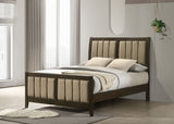Wilkes 51-inch Upholstered Full Bed Dark Cocoa