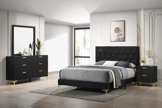Kendall 4-Piece Queen Bedroom Set Black