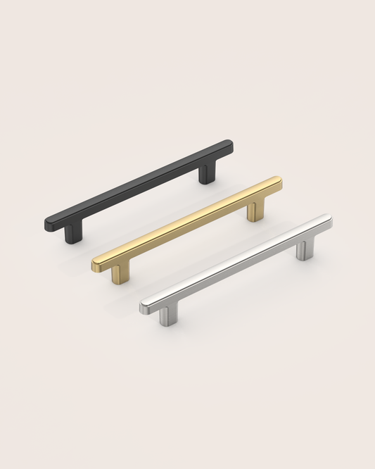 DESIGN2244 Rectangle Cabinet Pulls – Champagne Bronze Drawer Handles for Bathroom & Kitchen Cabinets