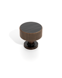 DESIGN2250 Oil Rubbed Bronze Knurled Cylinder Knobs - Heavy-Duty Antique Dresser Hardware | 1" Wide