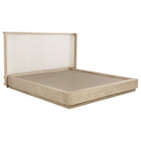 Kailani 49-inch Eastern King Wingback Bed Beige Oak