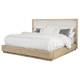 Kailani 49-inch Eastern King Wingback Bed Beige Oak
