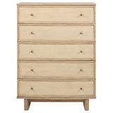 Kailani 5-drawer Bedroom Chest of Drawers Beige Oak