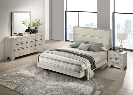 Trenton 5-Piece Eastern King Bedroom Set Rustic Cream