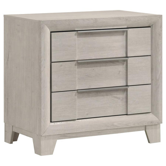 Farre 2-Drawer Nightstand Bedside Table Washed Grey