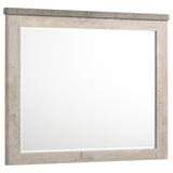 Nevado Farmhouse Beveled Dresser Mirror Grey and Weathered Taupe
