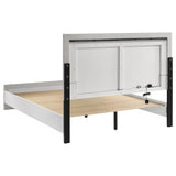 Viana Touch-Control LED Queen Platform Bed White High Gloss