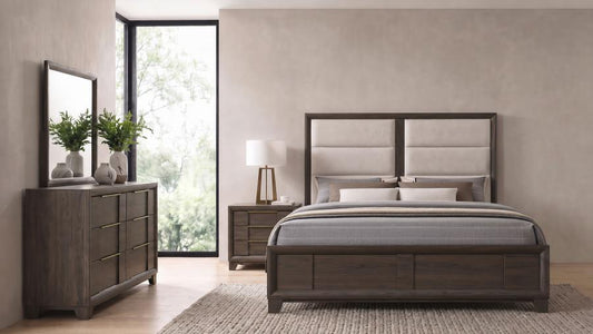 Farre 5-Piece Eastern King Bedroom Set Dark Brown