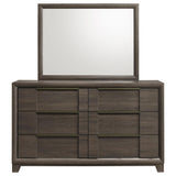 Farre 6-Drawer Dresser with Mirror Dark Brown