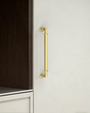 DESIGN2281 Brushed Satin Nickel Ridged Bar Pull for Industrial Kitchens | 5" Heavy-Duty Cabinet Handles
