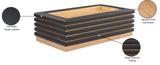Rory Coffee Table - Contemporary Design with Natural Oak Veneer and Stylish Vegan Leather Accents